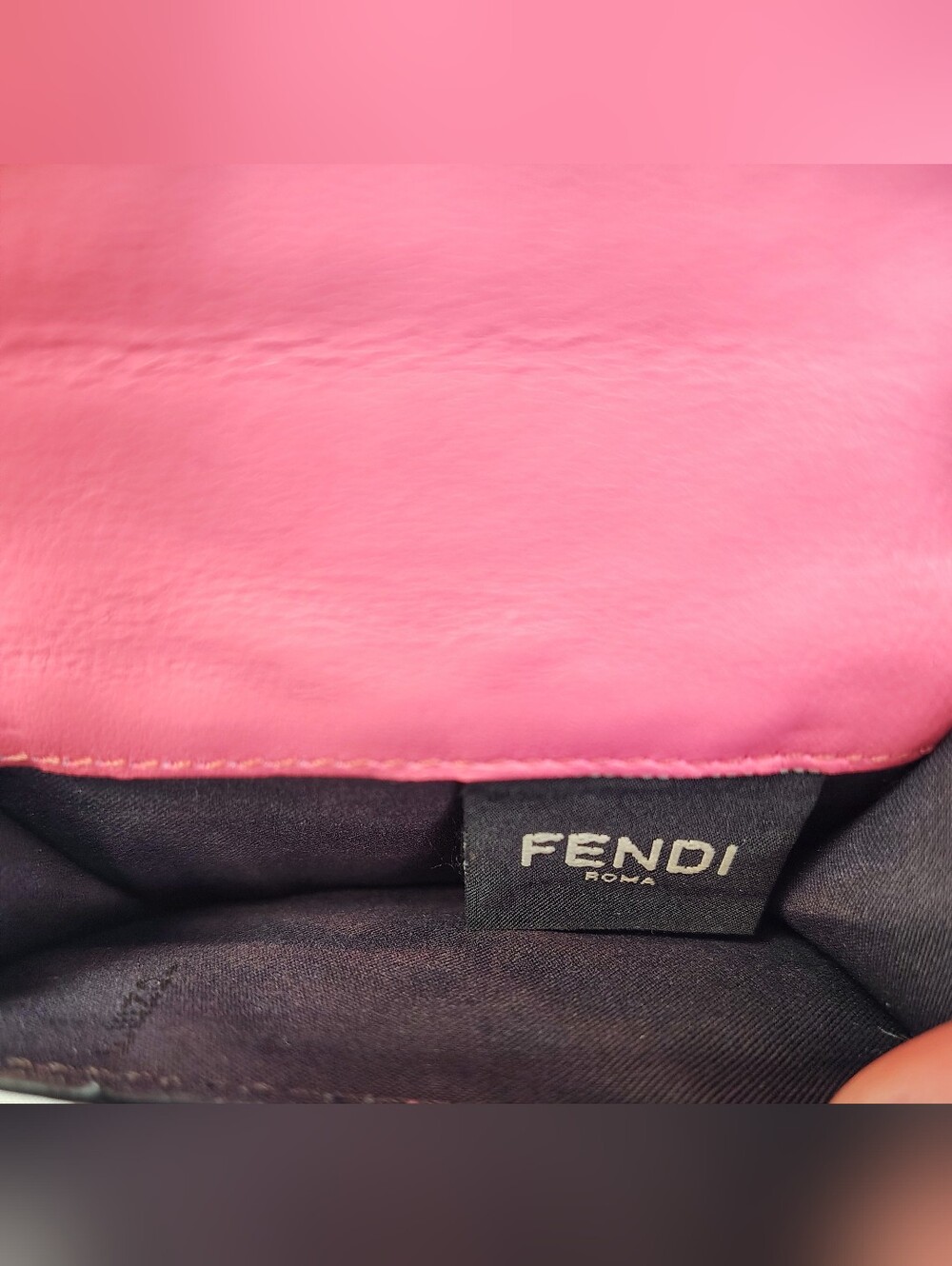 EUC Fendi Quilted Compact Wallet - Pink Leather Trifold w/GHW - Picture 9 of 13